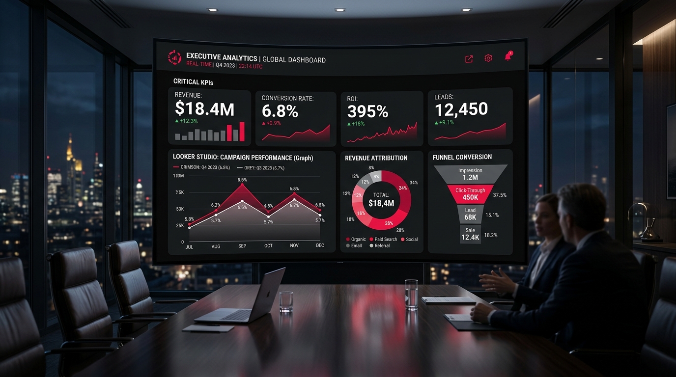 Tablero ejecutivo en Looker Studio para directores y gerentes